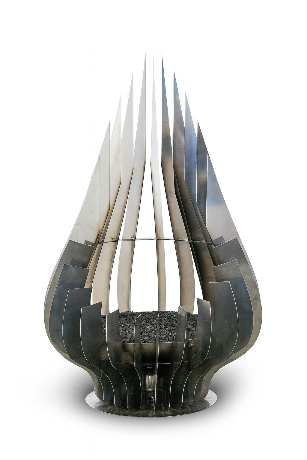 Premium Steel Modern Fire Pit - DIY Kit  |  Wood-burning or Gas Option  |  Unique Outdoor Fireplace | Custom Sizes Available