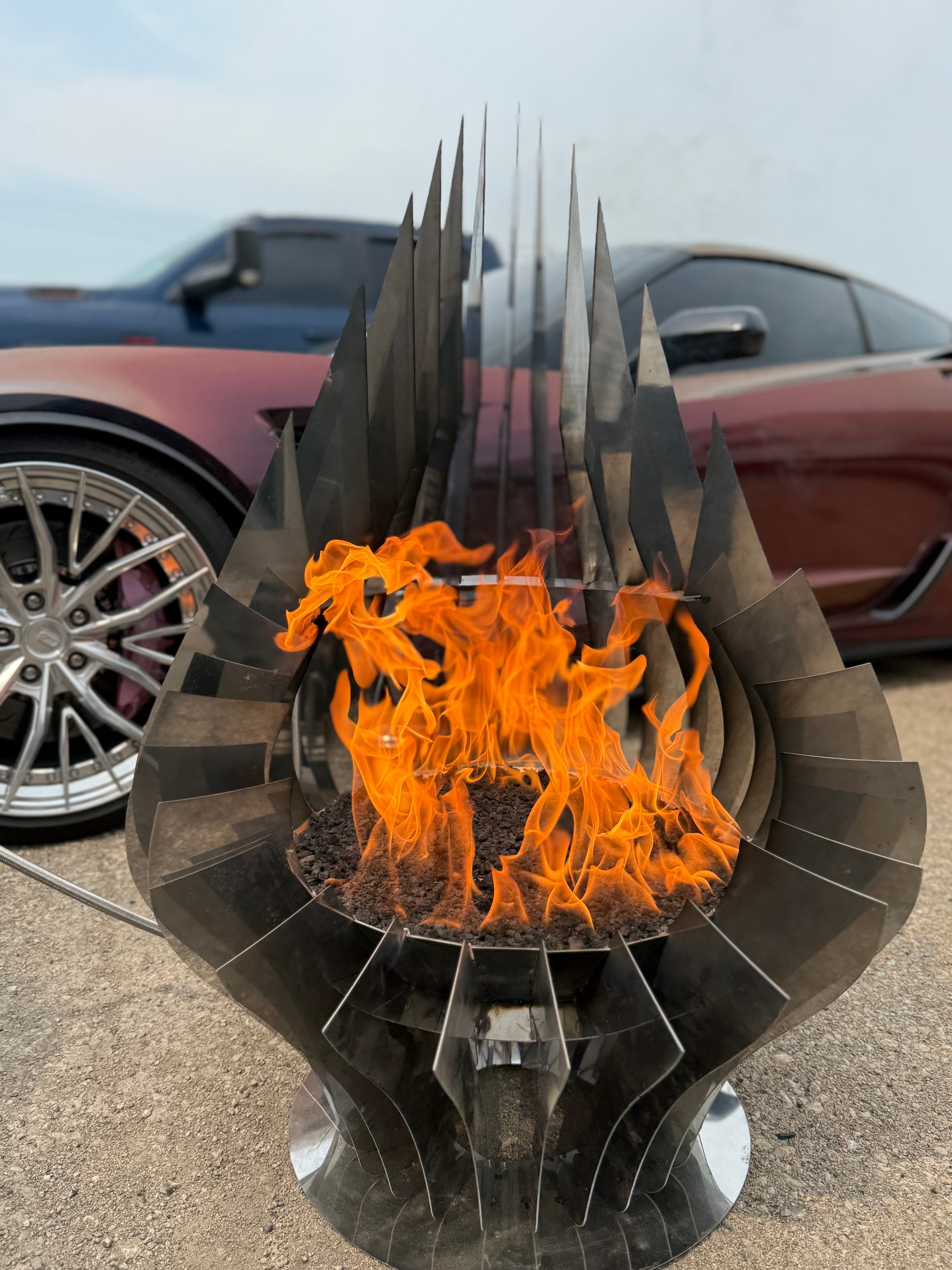 Premium Steel Modern Fire Pit - DIY Kit  |  Wood-burning or Gas Option  |  Unique Outdoor Fireplace | Custom Sizes Available