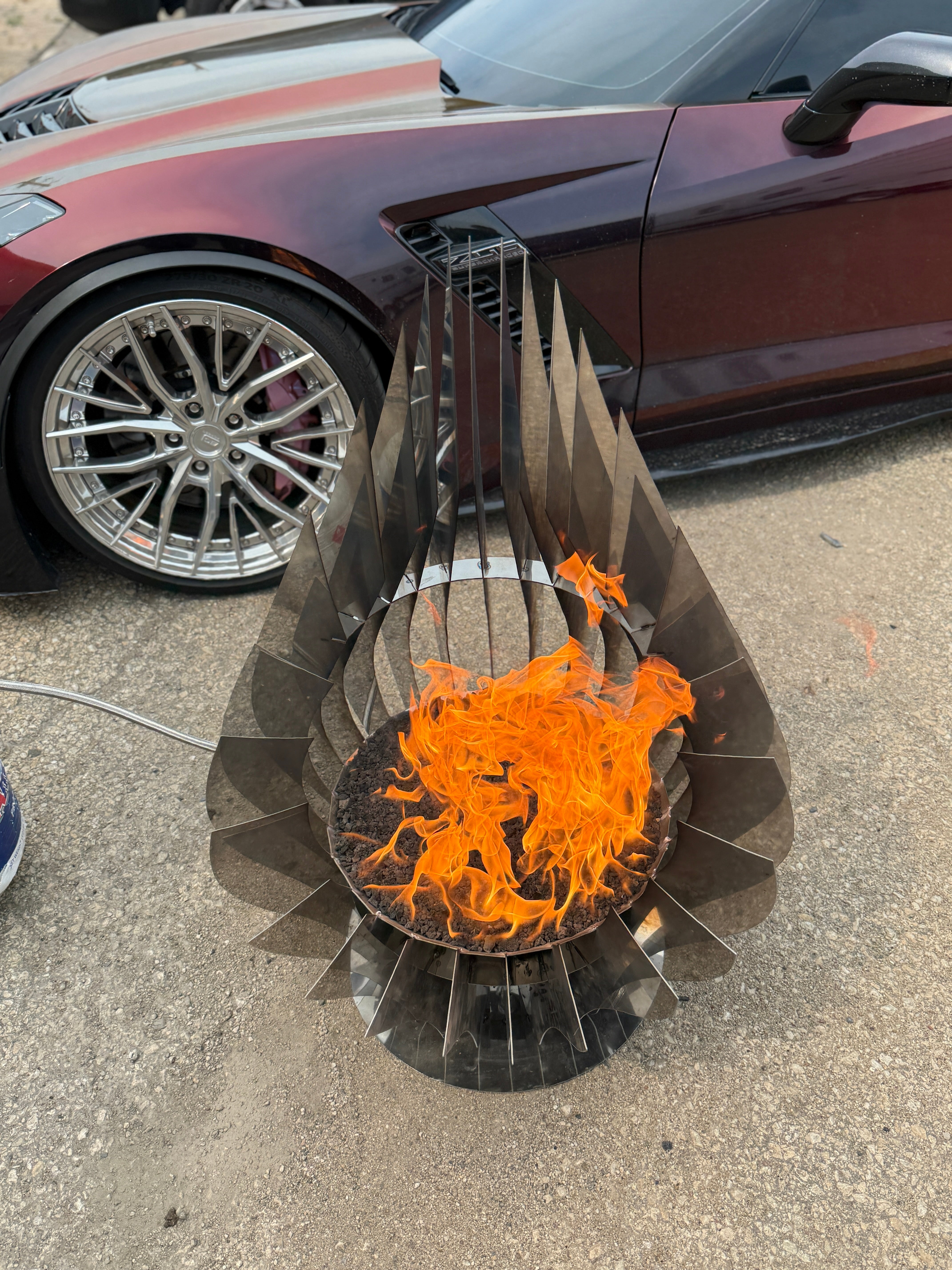 Premium Steel Modern Fire Pit - DIY Kit  |  Wood-burning or Gas Option  |  Unique Outdoor Fireplace | Custom Sizes Available