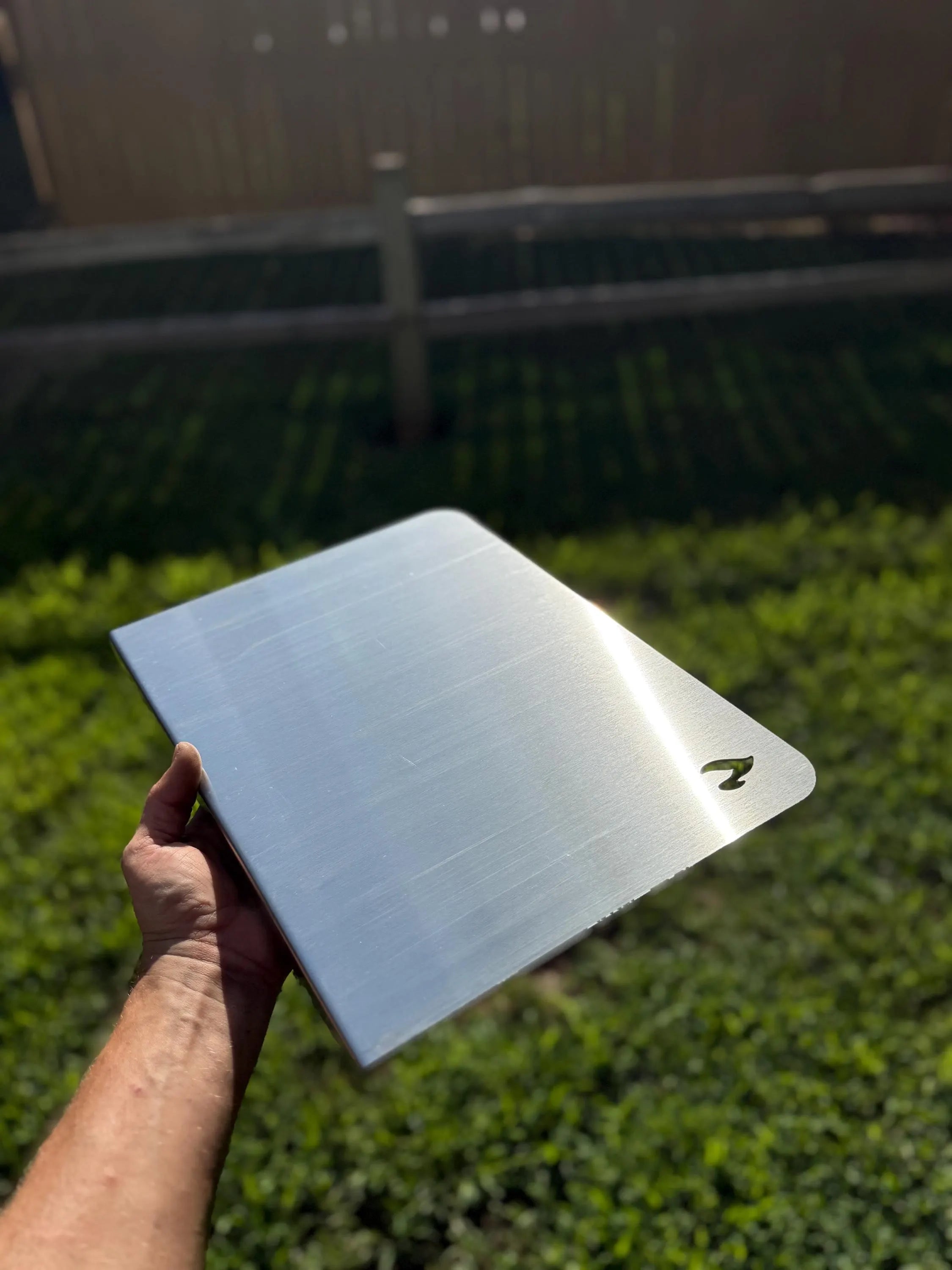 Stainless Steel Cutting Board Brushed Metal Anti-Slip - Hygienic Kitchen Essential (Heavyweight Series)